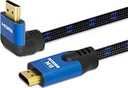 CL-147 HDMI (M) V2.1, ANGULAR, 1,8M, 8K, COPPER, BLUE-BLACK, GOLD-PLATED, ETHERNET / 3D SAVIO