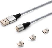 CL-153 USB MAGNETIC CABLE 3 IN 1 TYPE-C, MICRO USB, LIGHTNING 1M SAVIO