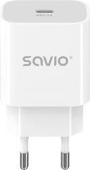 LA-09 WALL USB CHARGER WHITE 20W SAVIO