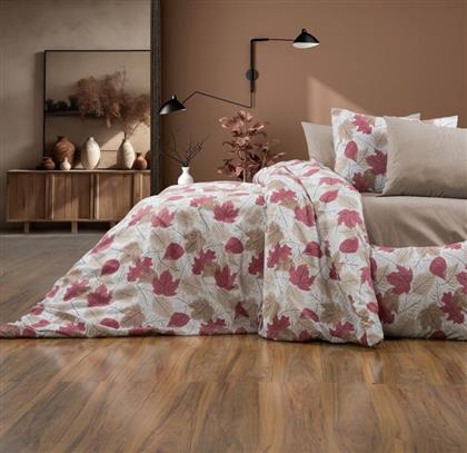 ΠΑΠΛΩΜΑ POLYCOTTON ΥΠΕΡΔΙΠΛΟ 220X240ΕΚ. LEAVES (ΧΡΩΜΑ: ΜΠΕΖ, ΥΦΑΣΜΑ: 70% ΒΑΜΒΑΚΙ-30% POLYESTER, ΜΕΓΕΘΟΣ: ΥΠΕΡΔΙΠΛΑ) - - 5206864075658 SB HOME