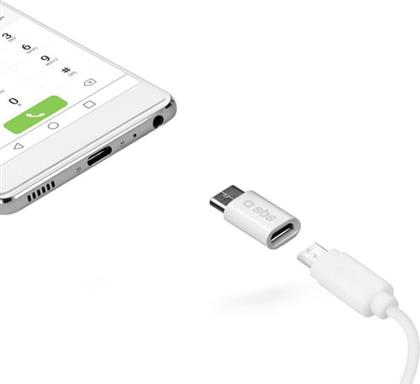 ΑΝΤΑΠΤΟΡΑΣ MICROUSB TO USB-C - WHITE SBS