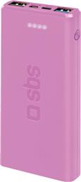 POWERBANK FAST CHARGE 10.000 MAH 2 USB A - ΡΟΖ SBS