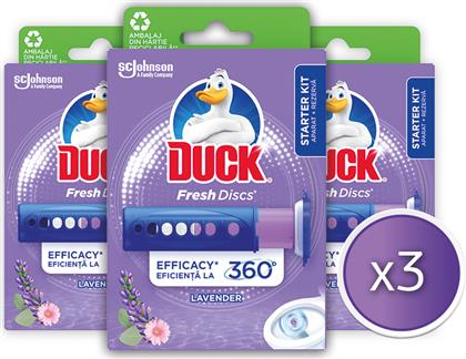 BLOCK ΓΙΑ ΤΗ ΛΕΚΑΝΗ ΤΗΣ ΤΟΥΑΛΕΤΑΣ ΧΩΡΙΣ ΘΗΚΗ FRESH DISCS LAVENDER DUCK (3X36ML) SC JOHNSON