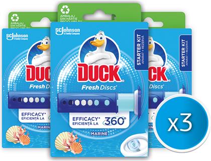 BLOCK ΓΙΑ ΤΗ ΛΕΚΑΝΗ ΤΗΣ ΤΟΥΑΛΕΤΑΣ ΧΩΡΙΣ ΘΗΚΗ FRESH DISCS MARINE DUCK (3X36ML) SC JOHNSON