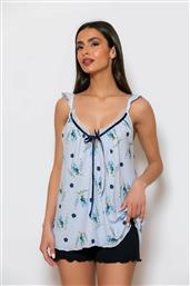 ΓΥΝΑΙΚΕΙΟ BABYDOLL ΜΕ ΡΙΓΕ ΣΧΕΔΙΟ - 5667 ΓΑΛΑΖΙΟ SCHERZO