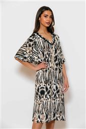 ΓΥΝΑΙΚΕΙΟ MIDI ΦΟΡΕΜΑ ΜΕ ANIMAL PRINT - 5711 ΜΑΥΡΟ SCHERZO