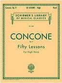 CONCONE JOSEPH - 50 LESSONS FOR HIGH VOICE OP. 9 SCHIRMER