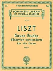 LIZST  12 TRANSCENDENTAL ETUDES SCHIRMER