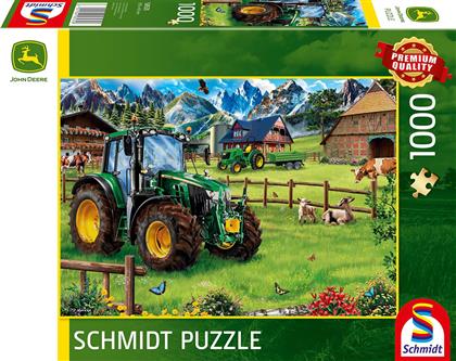 ALPINE PASTURE WITH TRACTOR - JOHN DEERE 1000 ΚΟΜΜΑΤΙΑ (58535) SCHMIDT