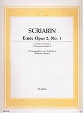 ALEXANDER SCRIABIN - ETUDE OPUS 2, NO. 1 / ΕΚΔΟΣΕΙΣ SCHOTT SCHOTT SOHNE