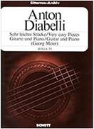 DIABELLI ANTON SEHR LEICHTE STUCKE VOL. 2 - VERY EASY PIECES FOR GUITAR AND PIANO VOL. 2 SCHOTT SOHNE