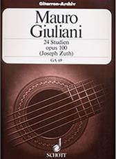 GIULIANI MAURIO - 24 STUDIEN OPUS 100 SCHOTT SOHNE