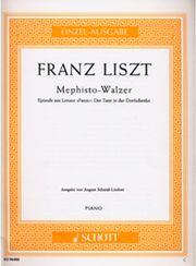 LISZT - MEPHISTO WALZER SCHOTT SOHNE