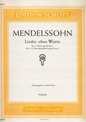 MENDELSSOHN - SONGS WITHOUT WORDS OP.30/3 SCHOTT SOHNE