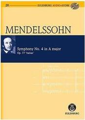 MENDELSSOHN - SYMPHONY N.4 IN A MAJOR OP.90 SC/CD SCHOTT SOHNE