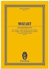 MOZART - DIVERTIMENTO K.334 SCHOTT SOHNE