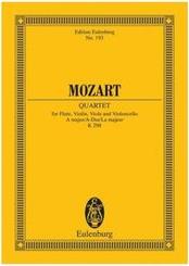 MOZART - QUARTET A MAJ. K298 SCHOTT SOHNE