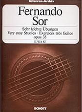 SOR FERNANDO - VERY EASY STUDIES (OPUS 35) SCHOTT SOHNE