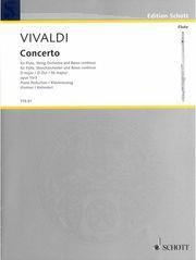 VIVALDI ANTONIO - CONCERTO FOR FLUTE STRING ORCHESTRA & BASSO CONTINUO IN D MAJOR, OP. 10/3 RV 428 SCHOTT SOHNE