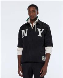 ΑΝΔΡΙΚΗ ΚΟΝΤΟΜΑΝΙΚΗ ΜΠΛΟΥΖΑ - TAILORED PINSTRIPED BASEBALL SCOTCH & SODA