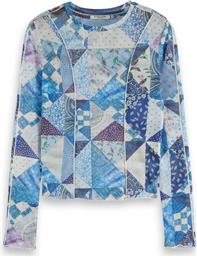 ΓΥΝΑΙΚΕΙΑ ΜΑΚΡΥΜΑΝΙΚΗ ΜΠΛΟΥΖΑ - ALL OVER PRINT MESH SCOTCH & SODA