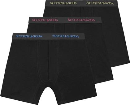 SET ΑΝΔΡΙΚΑ ΕΣΩΡΟΥΧΑ BOXER 3 ΤΕΜΑΧΙΑ - SOLID COTTON STRETCH SCOTCH & SODA