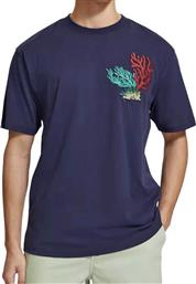 T-SHIRT EMBROIDERED CORAL 177151 SC6865 NAVY BLUE SCOTCH & SODA