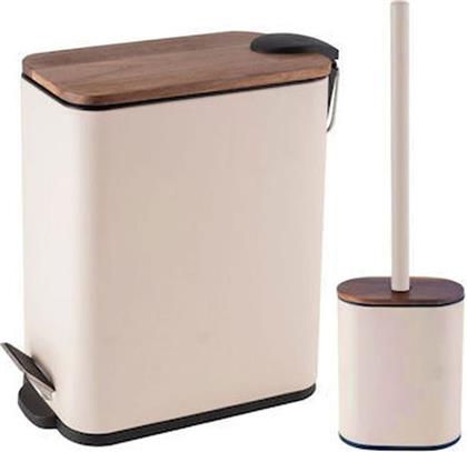 ΣΕΤ ΚΑΛΑΘΙ ΑΠΟΡΡΙΜΜΑΤΩΝ ΟΒΑΛ 5L-30X14X26,5ΕΚ. ΜΕΤΑΛΛΙΚΟ SOFT CLOSE ΜΕ ΠΙΓΚΑΛ ΜΠΕΖ MRSHOME DS-9122B00 (ΥΛΙΚΟ: ΜΕΤΑΛΛΙΚΟ, ΧΡΩΜΑ: ΜΠΕΖ) - - SL-DS-9122B00 SEALSKIN