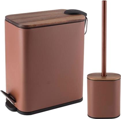 ΣΕΤ ΚΑΛΑΘΙ ΑΠΟΡΡΙΜΜΑΤΩΝ ΟΒΑΛ 5L-30X14X26,5ΕΚ. ΜΕΤΑΛΛΙΚΟ SOFT CLOSE ΜΕ ΠΙΓΚΑΛ ΚΑΦΕ MRSHOME DS-9121B00 (ΥΛΙΚΟ: ΜΕΤΑΛΛΙΚΟ, ΧΡΩΜΑ: ΚΑΦΕ) - - SL-DS-9121B00 SEALSKIN