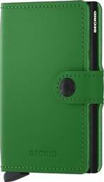 ΔΕΡΜΑΤΙΝΟ ΠΟΡΤΟΦΟΛΙ MINIWALLET MATTE BRIGHT GREEN ΧΡΩΜΑ: ΠΡΑΣΙΝΟ SECRID