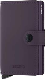 ΔΕΡΜΑΤΙΝΟ ΠΟΡΤΟΦΟΛΙ MINIWALLET MATTE DARK PURPLE ΧΡΩΜΑ: ΜΟΒ SECRID