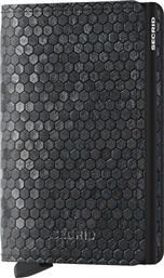 ΔΕΡΜΑΤΙΝΟ ΠΟΡΤΟΦΟΛΙ SLIMWALLET HEXAGON BLACK ΧΡΩΜΑ: ΜΑΥΡΟ SECRID