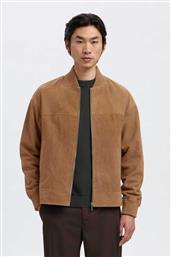 ΑΝΔΡΙΚΟ BOMBER JACKET SUEDE REGULAR FIT - 16098268 ΚΑΜΗΛΟ SELECTED