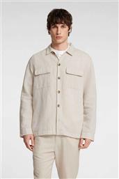 ΑΝΔΡΙΚΟ OVERSHIRT ΜΟΝΟΧΡΩΜΟ RELAXED FIT - 16096369 ΜΠΕΖ SELECTED