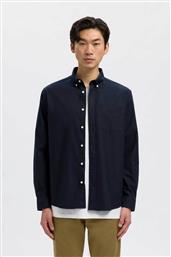 ΑΝΔΡΙΚΟ ΠΟΥΚΑΜΙΣΟ BUTTON DOWN ΜΕ ΤΣΕΠΗ REGULAR FIT - 16077359 ΜΠΛΕ ΣΚΟΥΡΟ SELECTED