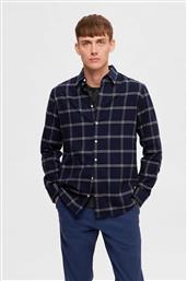ΑΝΔΡΙΚΟ ΠΟΥΚΑΜΙΣΟ FLANNEL SLIM FIT - 16091358 ΣΚΟΥΡΟ ΜΠΛΕ SELECTED