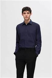 ΑΝΔΡΙΚΟ ΠΟΥΚΑΜΙΣΟ SLIM FIT - 16092939 ΜΠΛΕ ΣΚΟΥΡΟ SELECTED