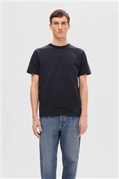 ΑΝΔΡΙΚΟ T-SHIRT ΜΟΝΟΧΡΩΜΟ REGULAR FIT - 16092769 ΜΠΛΕ ΣΚΟΥΡΟ SELECTED