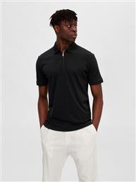 POLO FAVE 16079026 ΜΑΥΡΟ REGULAR FIT SELECTED HOMME από το MODIVO