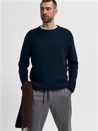 ΠΟΥΛΟΒΕΡ 16079776 ΣΚΟΥΡΟ ΜΠΛΕ REGULAR FIT SELECTED HOMME