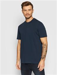 T-SHIRT COLMAN 16077385 ΣΚΟΥΡΟ ΜΠΛΕ RELAXED FIT SELECTED HOMME από το MODIVO
