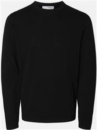 SLHRAVI LS KNIT STRUCTURE CREW NECK SELECTED