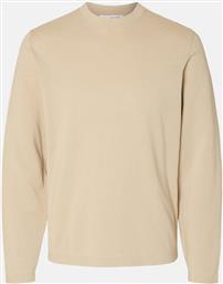 SLHRAVI LS KNIT STRUCTURE CREW NECK SELECTED