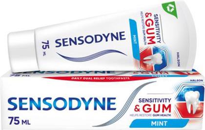 SENSITIVITY & GUM MINT ΟΔΟΝΤΟΚΡΕΜΑ ΓΙΑ ΕΥΑΙΣΘΗΤΑ ΔΟΝΤΙΑ & ΒΕΛΤΙΩΣΗ ΤΩΝ ΟΥΛΩΝ 75ML SENSODYNE