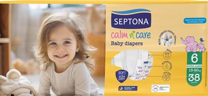 CALM N' CARE BABY DIAPERS EXTRA LARGE NO6 (13-20KG) 38 ΤΕΜΑΧΙΑ SEPTONA