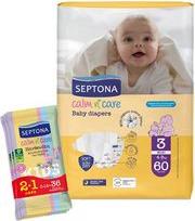 CALM N' CARE ΠΑΝΕΣ MIDI NO3 60ΤΜΧ +ΔΩΡΟ KIDS TRAVEL PACK (2+1) SEPTONA από το e-SHOP