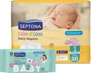 CALM N' CARE ΠΑΝΕΣ NEWBORN NO1 (2-5KG) 26 ΤΜΧ +ΔΩΡΟ ΜΩΡΟ/ΛΑ 60TMX SEPTONA