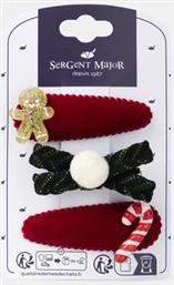 ΣΕΤ ΠΑΙΔΙΚΑ ΚΟΚΚΑΛΑΚΙΑ ΜΑΛΛΙΩΝ ΓΙΑ ΚΟΡΙΤΣΙΑ XMAS SPIRIT 3 ΤΜΧ - ΚΟΚΚΙΝΟ SERGENT MAJOR