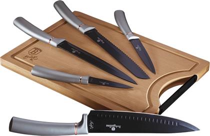 ΣΕΤ ΜΑΧΑΙΡΙΑ MOONLIGHT EDITION ΑΠΟ ΑΝΟΞΕΙΔΩΤΟ ΑΤΣΑΛΙ ΜΕ ΕΠΙΦΑΝΕΙΑ ΚΟΠΗΣ ΑΠΟ ΜΠΑΜΠΟΥ 5 ΤΜΧ BERLINGER HAUS