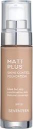 MAKE UP MATT PLUS LIQUID FOUNDATION 05 DARK BEIGE SPF20 30ML SEVENTEEN